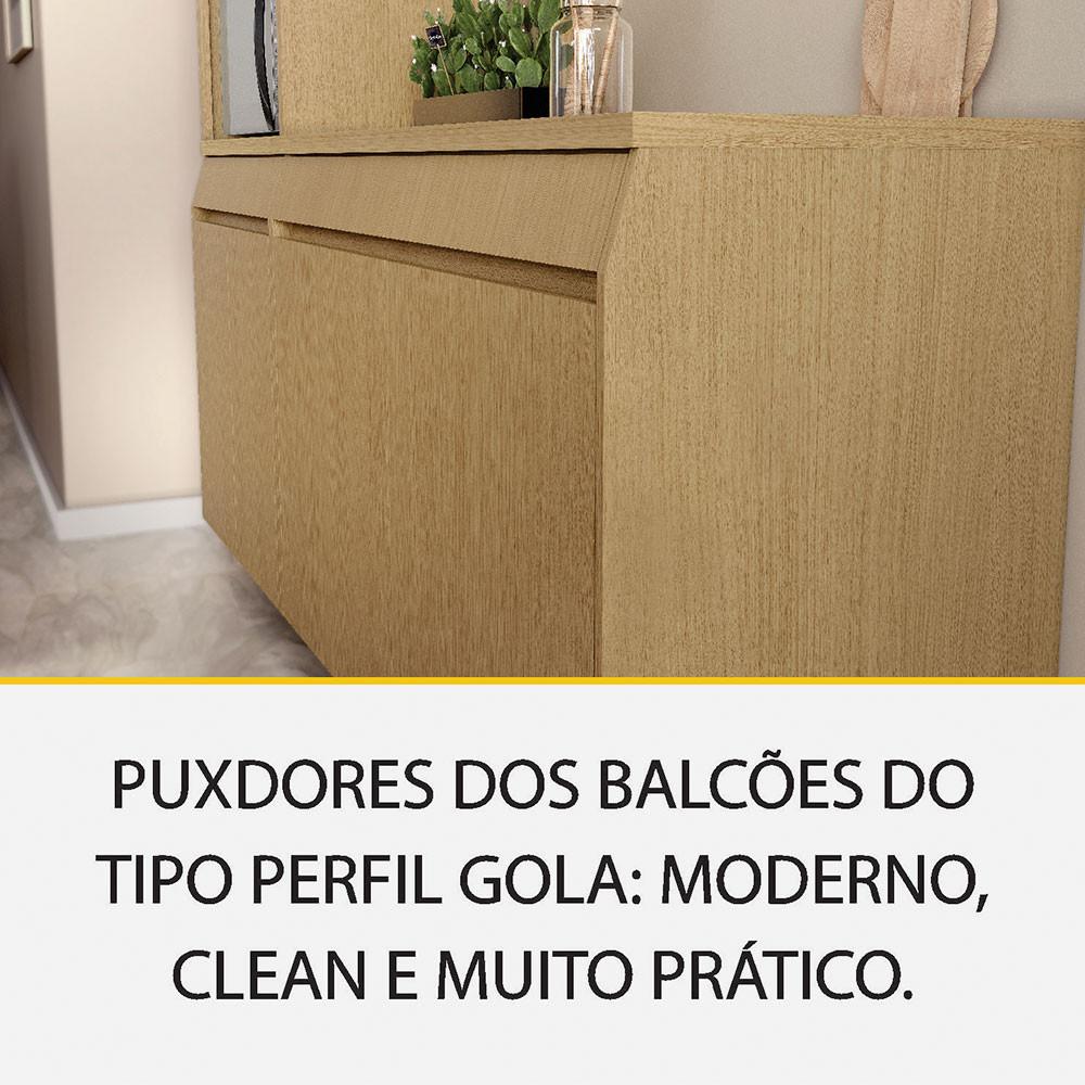 Cozinha Simone Mendes 350cm 6 Peças 13 Portas 7 Gavetas Nesher - 10