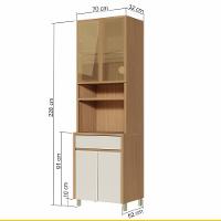 Paneleiro 4 Portas 1 Gaveta Condessa 70cm 100 MDF CRV-CRG Nesher - 2