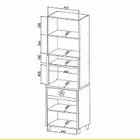 Paneleiro 4 Portas 1 Gaveta Condessa 70cm 100 MDF CRV-CRG Nesher - 4