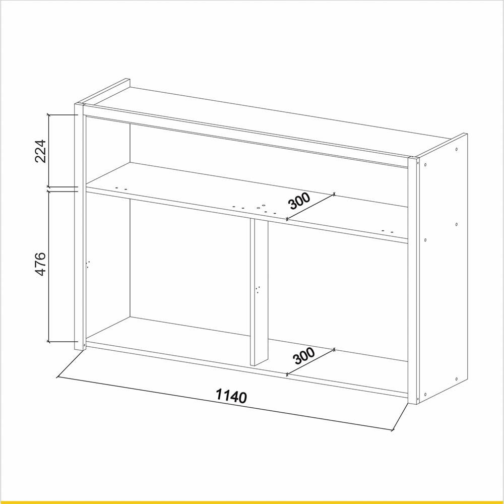 Armario Aereo Condessa 1 Porta Basculante Com Relogio 120cm 100 MDF CRV Nesher - 4