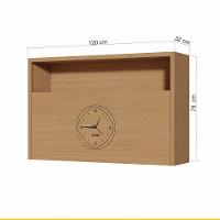Armario Aereo Condessa 1 Porta Basculante Com Relogio 120cm 100 MDF CRV Nesher - 2
