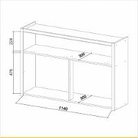Armario Aereo Condessa 1 Porta Basculante Com Relogio 120cm 100 MDF CRV Nesher - 4