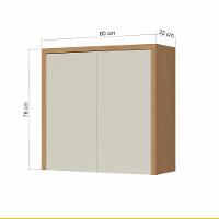 Armario Aereo Condessa 2 Portas 80cm 100 MDF CRV-CRG Nesher - 2