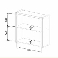 Armario Aereo Condessa 2 Portas 80cm 100 MDF CRV-CRG Nesher - 4