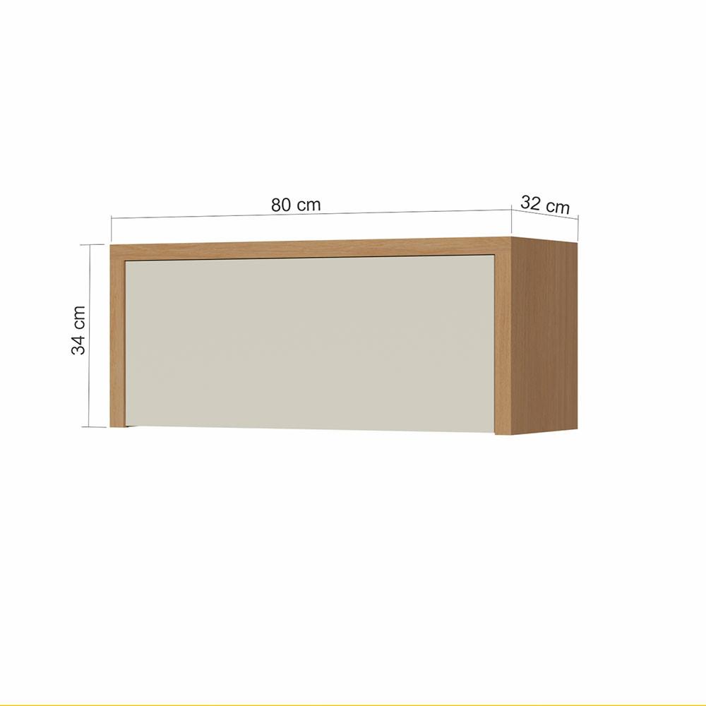 Armario Geladeira Condessa 1 Porta Basculante 80cm 100 MDF CRF-CRG Nesher - 2