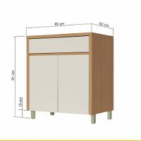 Balcao Condessa 2 Portas 1 Gaveta 80cm 100 MDF CRV-CRG Nesher - 2