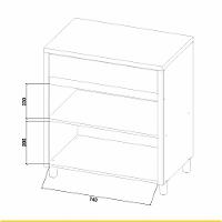Balcao Condessa 2 Portas 1 Gaveta 80cm 100 MDF CRV-CRG Nesher - 4