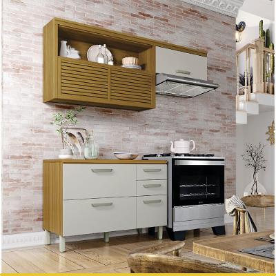 Cozinha 2 Peças 4 Portas 3 Gavetas Nesher Princesa MDF