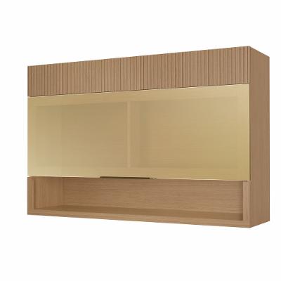 Armário 1 Porta Basculante Vidro Reflecta Infinito Realeza Premium MDF Nesher