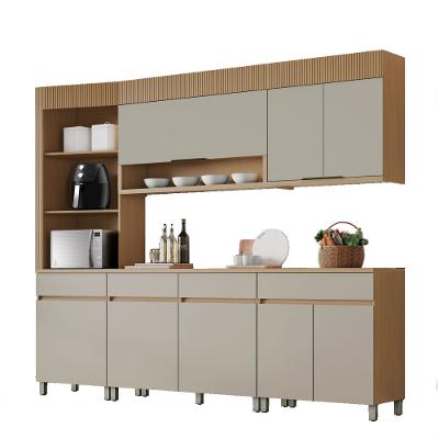 Cozinha 5 Peças 8 portas 4 Gavetas Torre Angular Realeza Premium 265 cm MDF Nesher
