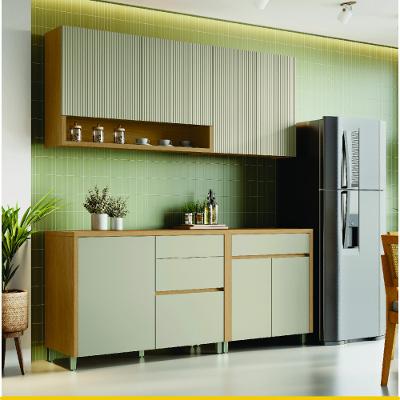 Cozinha 4 peças 7 portas 4 gavetas Nesher Luna 350 cm 100 MDF