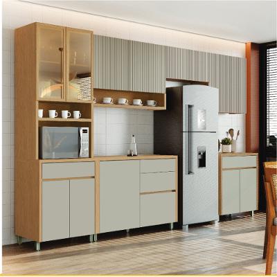 Cozinha 6 Peças 12 Portas 5 Gavetas Nesher Luna 270 cm 100 MDF