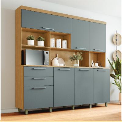 Cozinha 7 Portas 2 Gavetas Nesher Nobreza 210cm 100 MDF