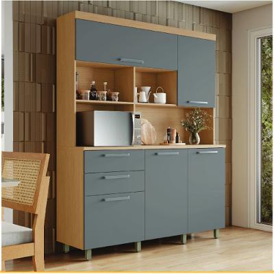 Cozinha 5 Portas 2 Gavetas Nesher Nobreza 160cm 100 MDF