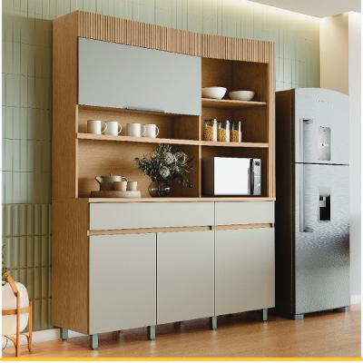 Cozinha 4 Portas 2 Gavetas Nesher Realeza Torre Angular 160cm 100 MDF