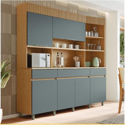 Cozinha 6 Portas 3 Gavetas Nesher Realeza 220cm 100 MDF
