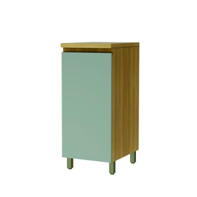 Balcão 1 Porta Nesher Rainha 40cm 100% MDF Nature-Verde