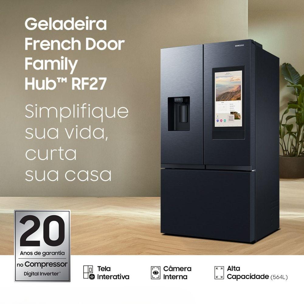 Geladeira Samsung French Door Family Hub RF27 564 Litros Preta 110V RF27CG5910B1AZ - 1