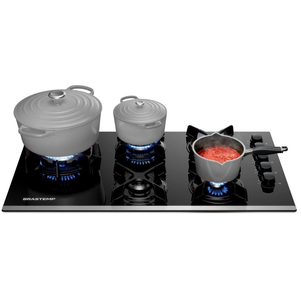 Cooktop a Gás 5 Bocas Brastemp Eclipse Collection Preto Bivolt BDD86APUNA - 4