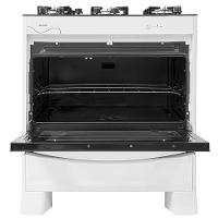 Fogão de Piso Suggar Neo Glass 5 Bocas Vidro Branco Bivolt FGVNG510BR