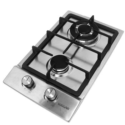 Cooktop a Gás Suggar 2Q Ferro Fundido Inox Bivolt FG2002IX