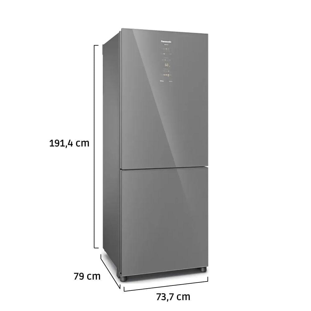 Geladeira Panasonic BB65 Frost Free 450 Litros Inverter Vidro Inox 110V NR-BB65GVFMA - 3