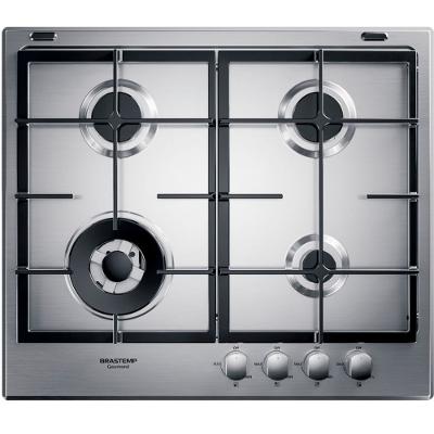 Cooktop a Gás Brastemp BDK60DRBNA Gourmand 60Cm 4 Bocas Inox