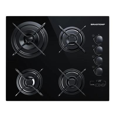 Cooktop a Gás Brastemp Timer Touch 4Q Preto Bivolt BDT62AEUNA