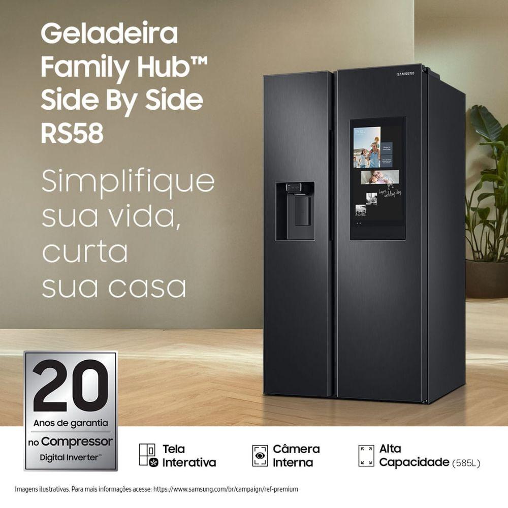 Geladeira Samsung Side By Side 585 Litros Preta Premium - 3