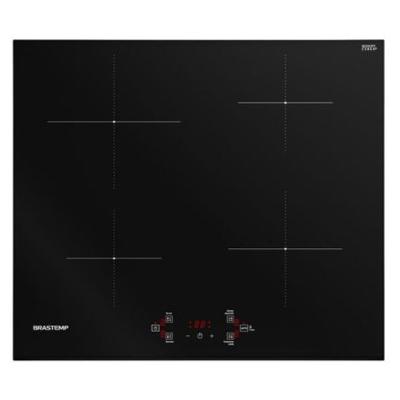 Cooktop de Indução Brastemp BDJ60BE 4 Bocas com Funções Especiais  Preto