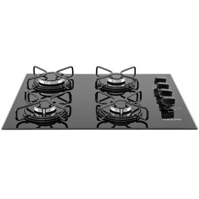 Cooktop a Gás Suggar FG4004AVP 4 Bocas Aço Esmaltado Vidro Preto