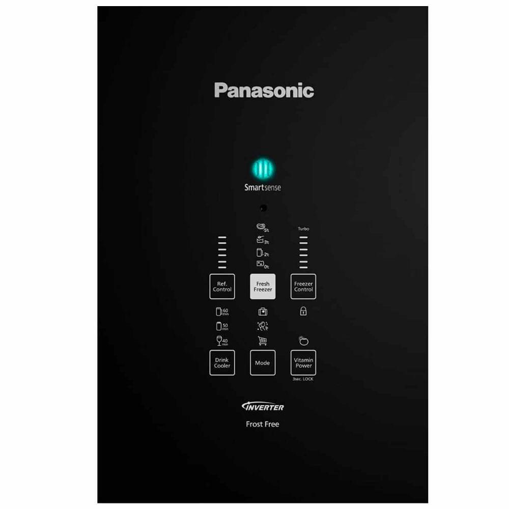 Geladeira Panasonic Frost Free 480L Preto Glass 110V NR-BB71GVFBA - 4