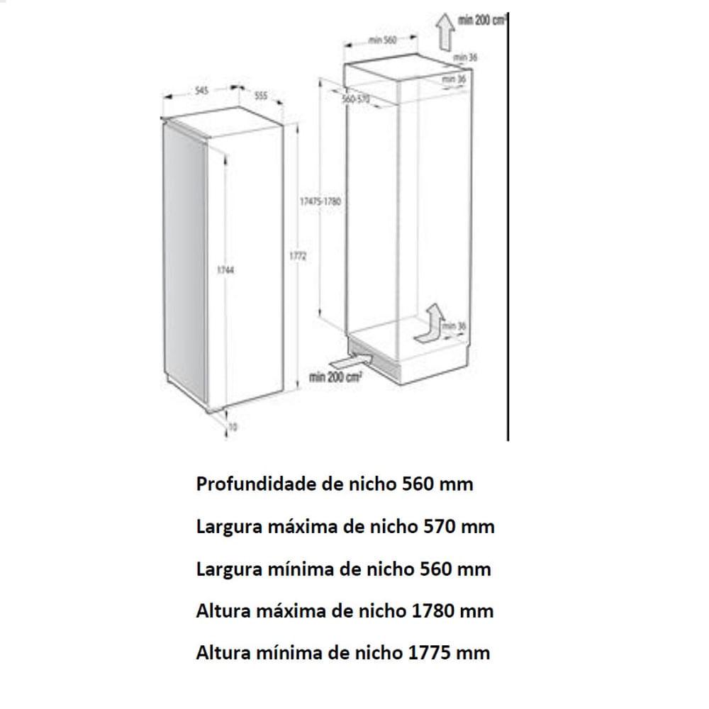 Geladeira Gorenje de Embutir 1 Porta 305L Branca 220V RI5182A1 - 3