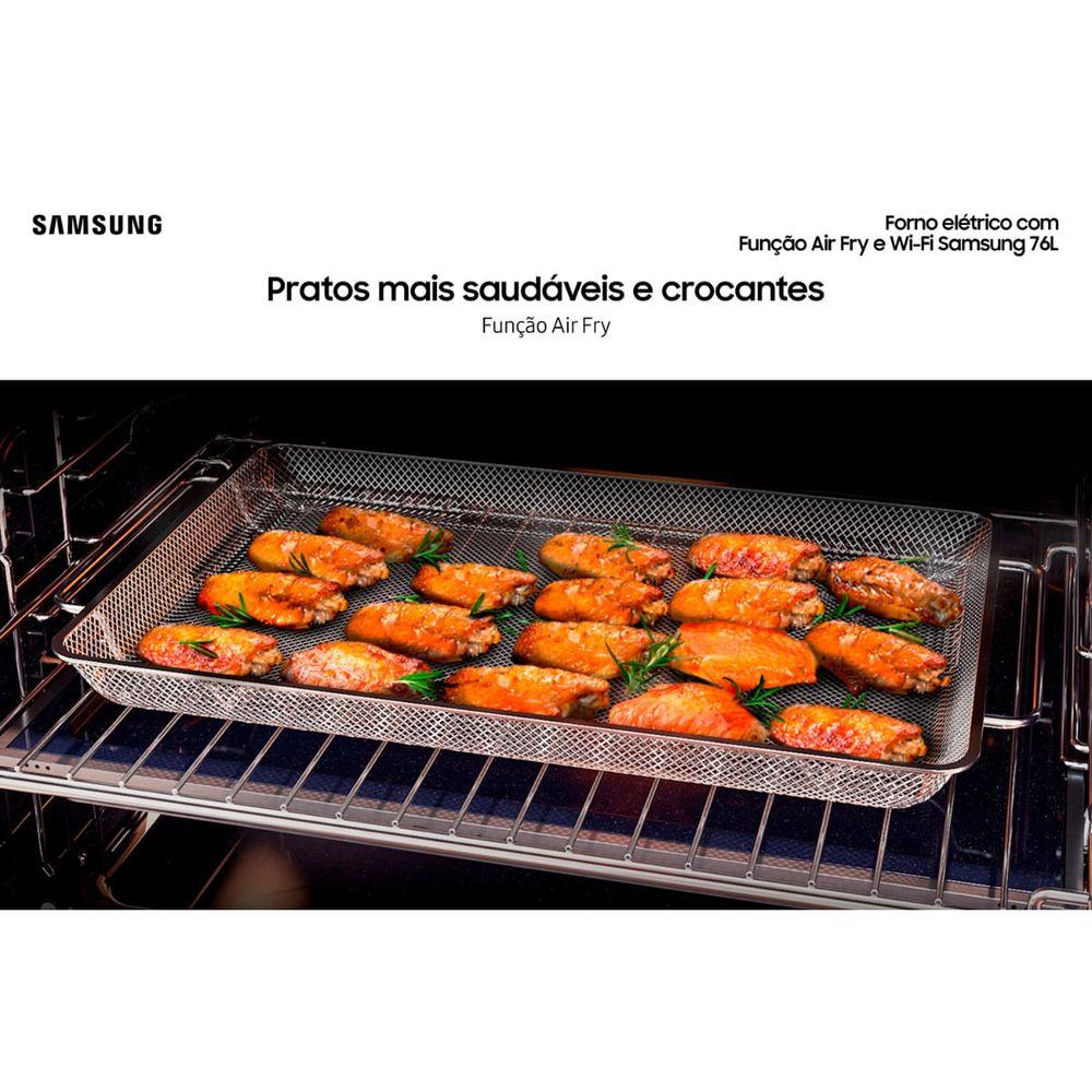 Forno Elétrico Samsung Air Fry e Wi-Fi 76 Litros Preto - 7