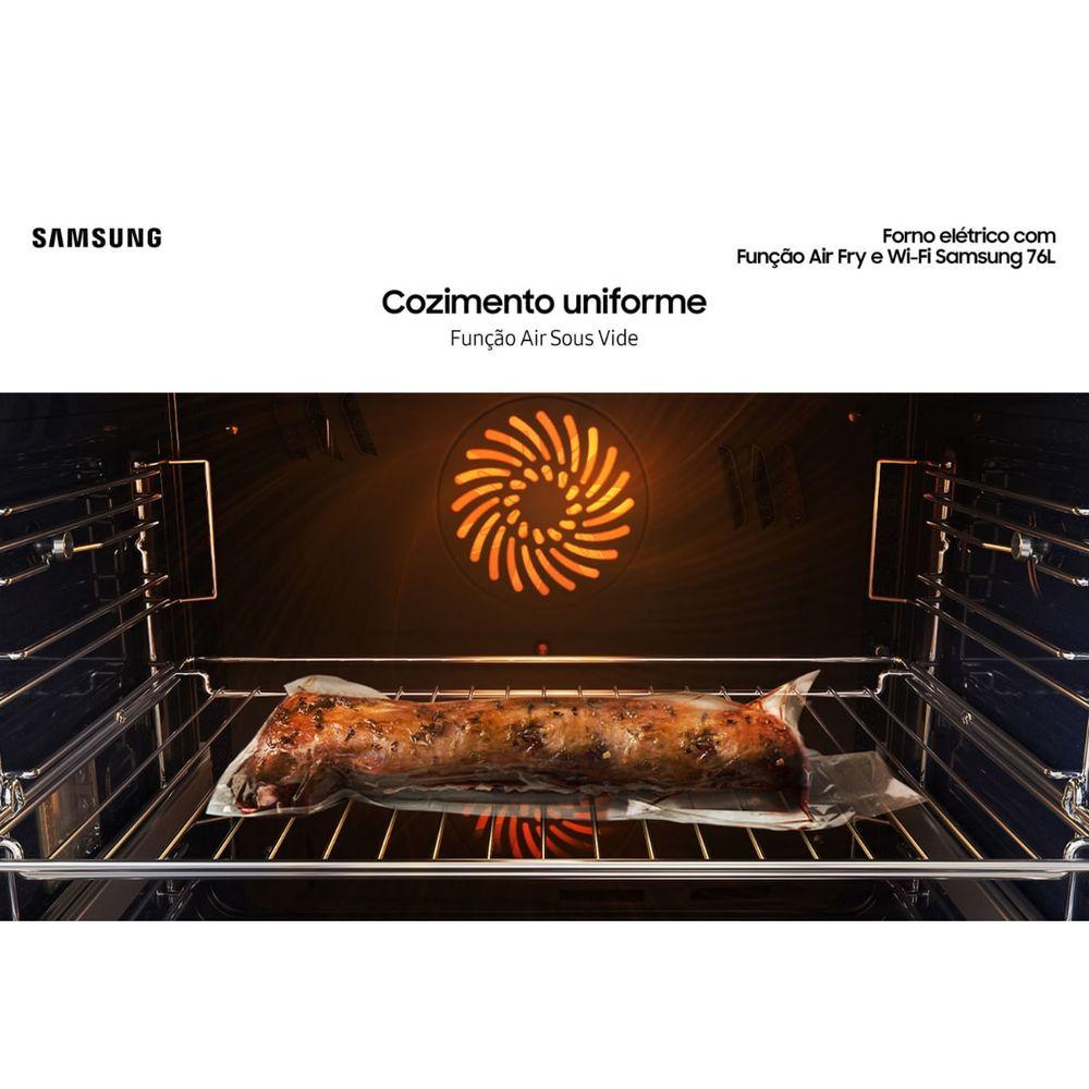 Forno Elétrico Samsung Air Fry e Wi-Fi 76 Litros Preto - 8