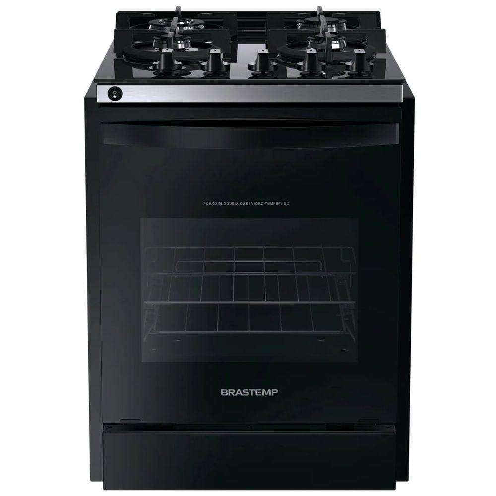 Fogão de Embutir Brastemp 4Q BYO4XAE Preto Bivolt BYO4XAEUNA - 1
