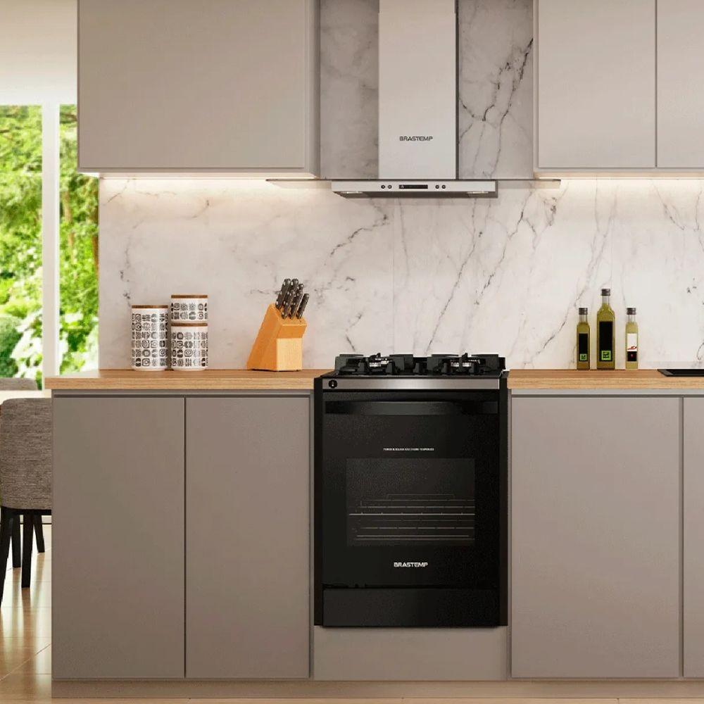 Fogão de Embutir Brastemp 4Q BYO4XAE Preto Bivolt BYO4XAEUNA - 2