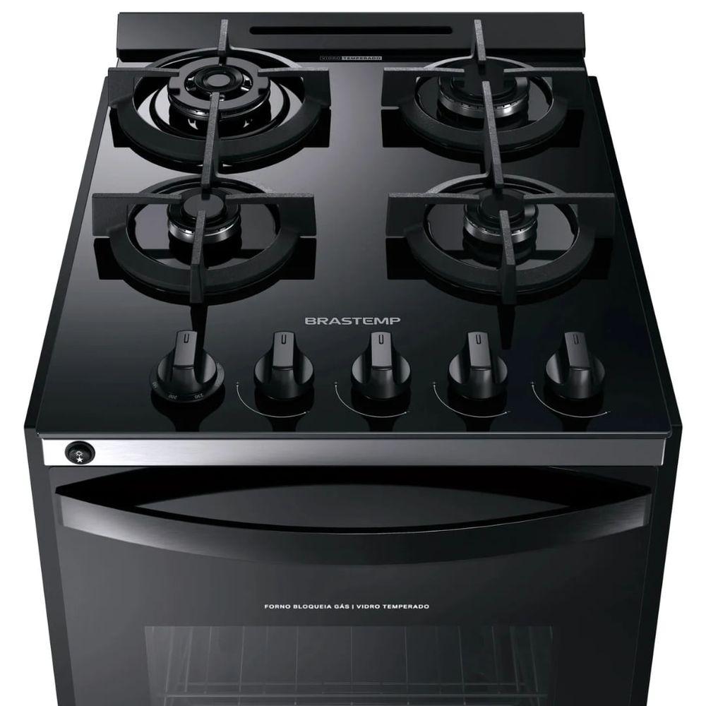 Fogão de Embutir Brastemp 4Q BYO4XAE Preto Bivolt BYO4XAEUNA - 7