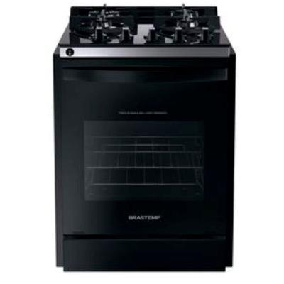 Fogão de Embutir Brastemp 4Q BYO4XAE Preto Bivolt BYO4XAEUNA