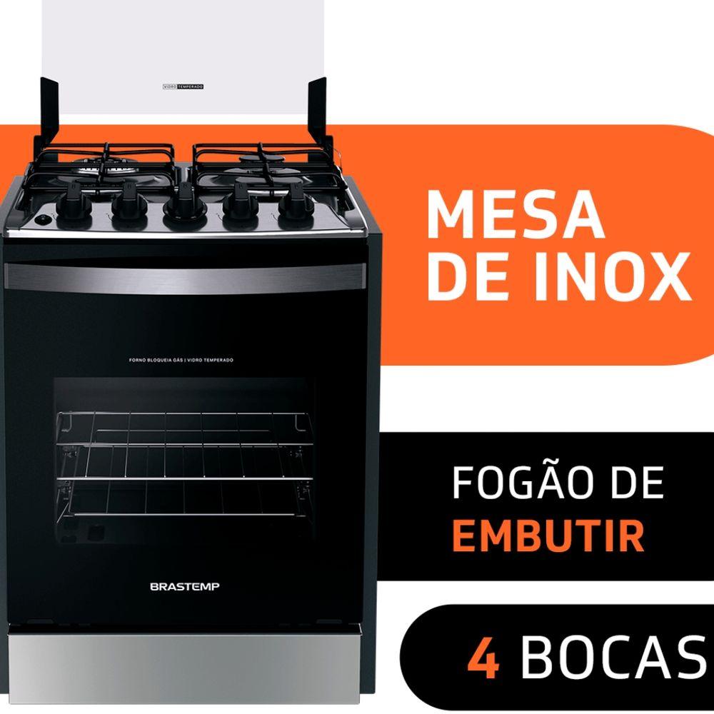 Fogão de Embutir Brastemp 4 Bocas Inox Bivolt BYO4EBRUNA - 8