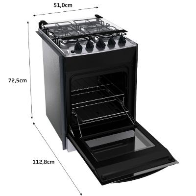 Fogão de Embutir Brastemp BYO4EBR 4 Bocas Inox Bivolt