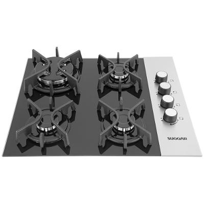 Cooktop a Gás Suggar 4Q Mesa de Vidro e Inox Bivolt FG4404FVPIX