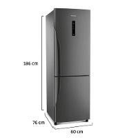 Geladeira Panasonic Frost Free 397 Litros Inox 110V NR-BB41PV1TA