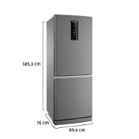 Geladeira Panasonic BB64 Frost Free 460 Litros Inverter Inox 220V NR-BB64PV1XB