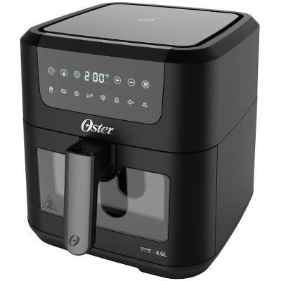 Fritadeira Oster Air Fryer Digital Clear Visor Transparente 4.6L Preto 110V OFRT970-127
