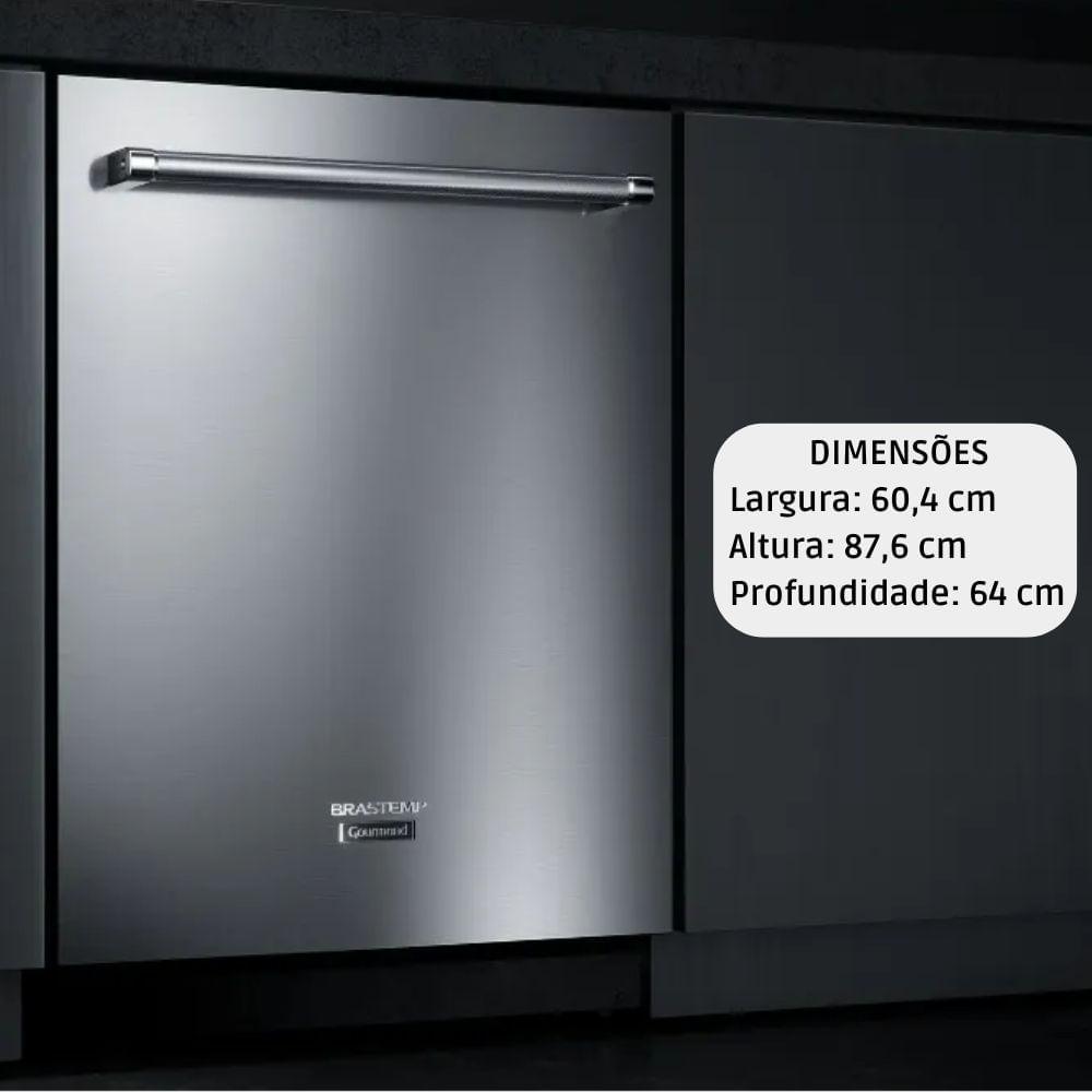 Lava-louças Brastemp Gourmand de Embutir 14 Serviços Inox 110V BLB14GRANA - 3