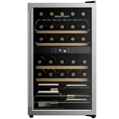 Adega Brastemp 33 Garrafas Dual Zone Inox 220V BZB33BEBNA