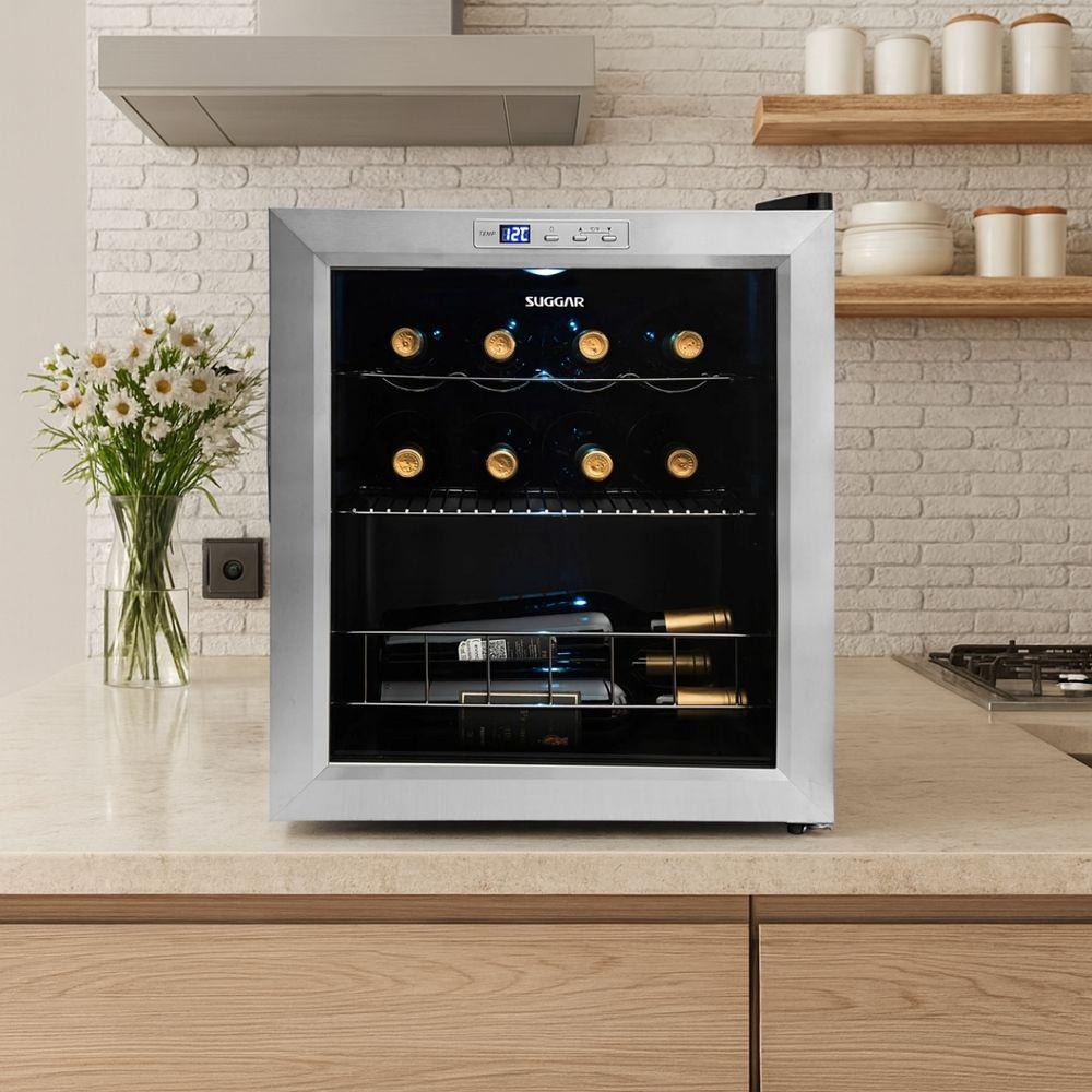 Adega Suggar Lyon 13 Garrafas Preta Inox 110V AD1511IX - 2