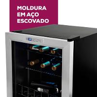 Adega Suggar Lyon 13 Garrafas Preta Inox 110V AD1511IX - 9