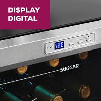 Adega Suggar Lyon 13 Garrafas Preta Inox 110V AD1511IX - 10